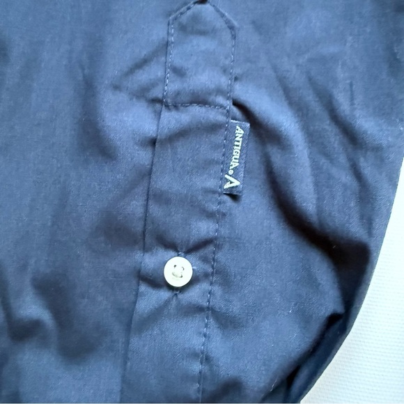 Bud Light NFL Button Down Men's long sleeve Large Antigua Navy Blue work Shirt - Picture 4 of 10